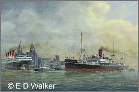 Shipping in the River Mersey (Circa 1924)